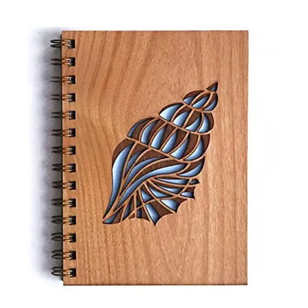 wooden diary with pen